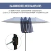Parasol tuinparasol marktparasol dubbele parasol terrasparasol met handzwengel blauw ovaal 460 x 270 x 240 cm 6