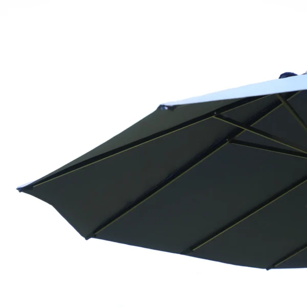 Parasol tuinparasol marktparasol dubbele parasol terrasparasol met handzwengel blauw ovaal 460 x 270 x 240 cm 9