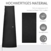 Parasolhoes voor parasol tot Ø400 cm hoes parasolbescherming met rits, tas staaf oxfordstof zwart 5