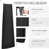Parasolhoes voor parasol tot Ø400 cm hoes parasolbescherming met rits, tas staaf oxfordstof zwart 6