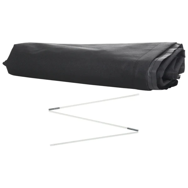 Parasolhoes voor parasol tot Ø400 cm hoes parasolbescherming met rits, tas staaf oxfordstof zwart 7