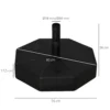 Parasolvoet voor 38 mm / 48 mm parasols, te vullen met water of zand, stabiele parasolvoet Ø60 x 36h cm 4