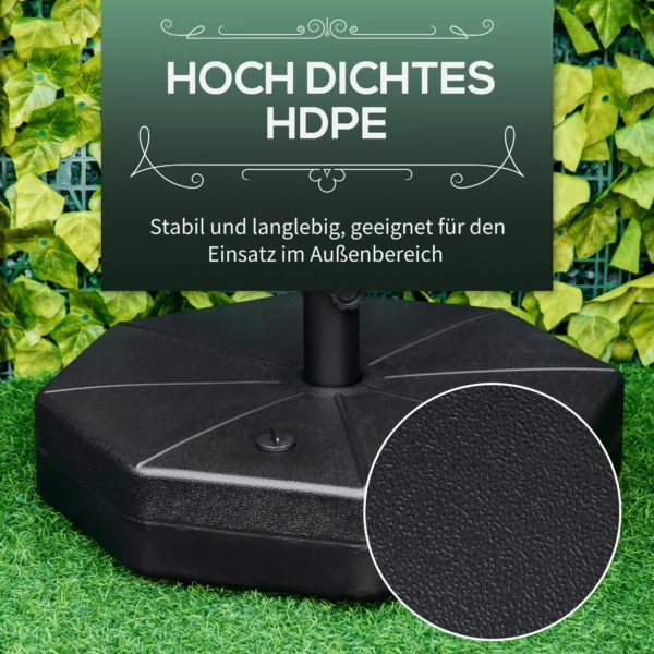 Parasolvoet voor 38 mm / 48 mm parasols, te vullen met water of zand, stabiele parasolvoet Ø60 x 36h cm 7