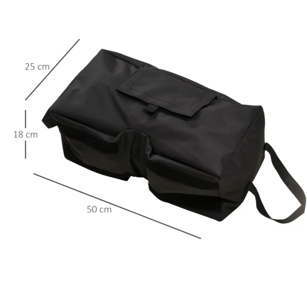 Parasolvoet zandzak marktparasolvoet, 2x vulbare zakken 50kg, met schop, zwart 4