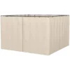 Paviljoen zijpanelen 3x3m, 302l x 205h cm, met haken, c ringen, zonder paviljoenframe, robuust, duurzaam, polyester, beige 1