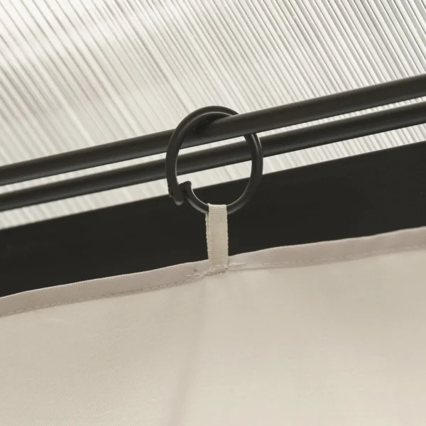 Paviljoen zijpanelen 3x3m, 302l x 205h cm, met haken, c ringen, zonder paviljoenframe, robuust, duurzaam, polyester, beige 9