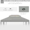 Paviljoendak vervangend dak voor tuinpaviljoen 3x4m gemaakt van polyester in lichtgrijs, weerbestendig & duurzaam 6