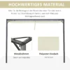 Pergola paviljoen 3 x 3 m tuinpaviljoen bbq paviljoen met stoffen dak terrasoverkapping weerbestendig wand aanbouw metaal polyester crèmewit 6