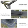 Pergola paviljoen 3 x 3 m tuinpaviljoen bbq paviljoen met stoffen dak terrasoverkapping weerbestendig wand aanbouw metaal polyester crèmewit 7