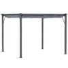 Pergola paviljoen terrasoverkapping met schuifdak, tuin, aluminium, antraciet+donkergrijs, 3x3x2,23m 1