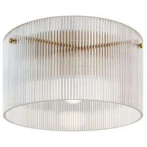 Plafondlamp, plafondverlichting met e27 fitting, ronde plafondverlichting voor slaapkamer woonkamer Ø32 x 16,5 cm, excl. gloeilamp transparant 1