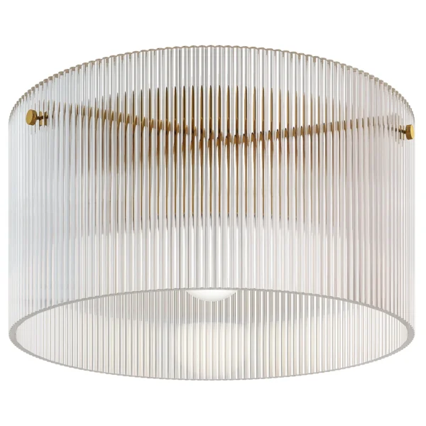 Plafondlamp, plafondverlichting met e27 fitting, ronde plafondverlichting voor slaapkamer woonkamer Ø32 x 16,5 cm, excl. gloeilamp transparant 1
