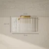 Plafondlamp, plafondverlichting met e27 fitting, ronde plafondverlichting voor slaapkamer woonkamer Ø32 x 16,5 cm, excl. gloeilamp transparant 4