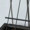 Poly rattan verhoogde bloembak met poten bloempot met plank bruin 70 x 30 x 72 cm 10