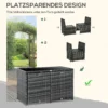Polyrattan tuinmeubelen voor 4 personen, rattan eetgroep met sofa garnituur, weerbestendig, staal, grijs 7