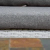 Polyrattan tuinmeubelset voor 5 personen, zitgroep met kussens, aluminium frame, grijs, ideaal voor terras & balkon 9