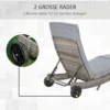 Polyrattan zonneligstoel tuinligstoel met kussen 5 traps verstelbaar s vorm tuinmeubilair metaal grijs 207 x 70 x 70 cm 5