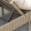 Polyrattan zonneligstoel tuinligstoel verstelbaar met kussen in natuur khaki 200x66x92cm voor tuin & terras 10