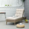 Polyrattan zonneligstoel tuinligstoel verstelbaar met kussen in natuur khaki 200x66x92cm voor tuin & terras 2