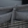 Rattan zonne eiland 4 delig met zonnedak en zitgroep, 4 kussens, metaal grijs, 230 x 145 x 80 cm voor tuin & terras 10