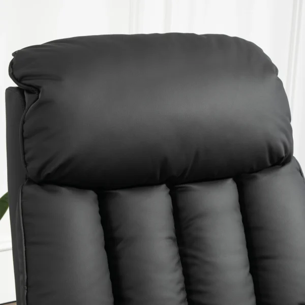 Relaxstoel elektrisch tv stoel met opsta hulp, ligfunctie, massagestoel met voetsteun, zijvak, afstandsbediening, voor woonkamer, tot 150 kg, kunstleer, zwart 10