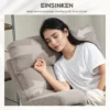 Relaxstoel elektrisch tv stoel met opsta hulp, vibratiemassage, ligfunctie, massagestoel met voetsteun, 2 motoren, lendenwarmte, timer, zijtas, bekerhouder lichtbruin 8
