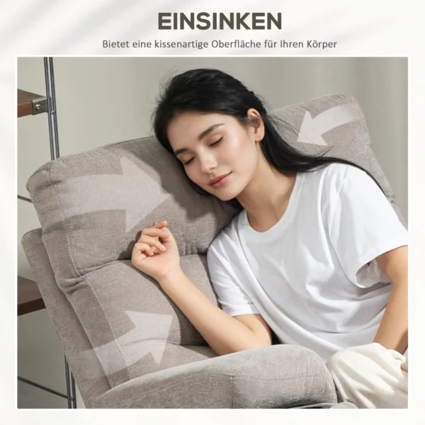 Relaxstoel elektrisch tv stoel met opsta hulp, vibratiemassage, ligfunctie, massagestoel met voetsteun, 2 motoren, lendenwarmte, timer, zijtas, bekerhouder lichtbruin 8