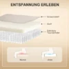 Relaxstoel elektrisch verstelbare tv stoel met massagefunctie, opsta hulp, verwarming, ligfunctie, brede rugleuning, voetensteun, 2 zijvakken voor woonkamer beige 6