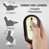 Relaxstoel met elektrische opsta hulp, tv stoel met vibratiemassage, ligfunctie, massagestoel met verwarming, voetgedeelte, zijvak, timer, donkergrijs 5