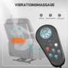 Relaxstoel met elektrische opsta hulp, tv stoel met vibratiemassage, ligfunctie, massagestoel met verwarming, voetgedeelte, zijvak, timer, donkergrijs 6