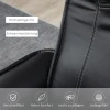 Relaxstoel met ligfunctie tv stoel ligstoel draaibaar tot 150 kg, kunstleer zwart, inclusief ottomaanse voor optimaal comfort 7