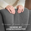 Relaxstoel met voetenbank, 360° draaibare televisiestoel met verstelbare rugleuning, ligfunctie, schommelfunctie, tv stoel met fluweelachtige uitstraling, hoofdsteun voor woonkamer, donkergrijs 8