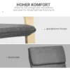 Relaxstoel ruststoel met hoofdkussen schommelstoel eetkamerstoel linnenlook donkergrijs berkenhout 66,5x80x99cm voor woonkamer 5
