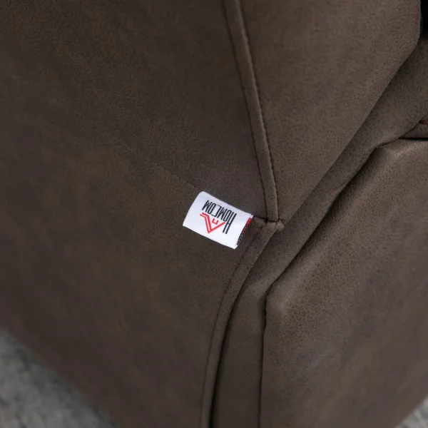 Relaxstoel, tv stoel met ligfunctie, tv stoel met gevoerd voetgedeelte ligstoel, ruststoel met microvezelbekleding in lederlook, tot 150 kg belastbaar voor woonkamer, bruin 10