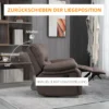 Relaxstoel, tv stoel met ligfunctie, tv stoel met gevoerd voetgedeelte ligstoel, ruststoel met microvezelbekleding in lederlook, tot 150 kg belastbaar voor woonkamer, bruin 5