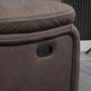 Relaxstoel, tv stoel met ligfunctie, tv stoel met gevoerd voetgedeelte ligstoel, ruststoel met microvezelbekleding in lederlook, tot 150 kg belastbaar voor woonkamer, bruin 9