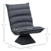 Relaxstoel vloersofa 360° draaibaar met 5 traps verstelbare rugleuning, staal donkergrijs voor ontspannen zitten 4