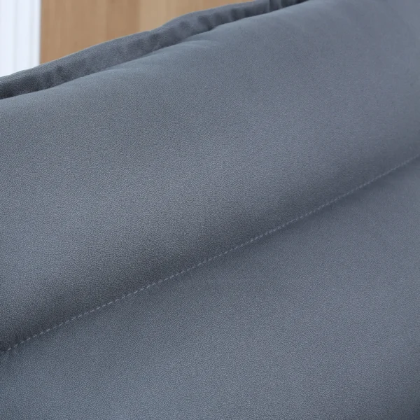 Relaxstoel vloersofa 360° draaibaar met 5 traps verstelbare rugleuning, staal donkergrijs voor ontspannen zitten 9