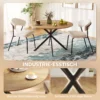 Ronde eettafel voor 4 personen, Ø120 keukentafel in industriële stijl met stalen poten, voor eetkamer, keuken, thuiskantoor, eik 5