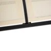 Schommelstoel 2 zits tuinbank tuinschommel zitbank parkbank metaal tuinmeubelen zwart+beige 120 x 70 x 85 cm 10