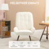 Schommelstoel comfortabele schommelstoel met sherpa vlies voor slaapkamer & kinderkamer tot 150 kg 63x95x97 cm 7