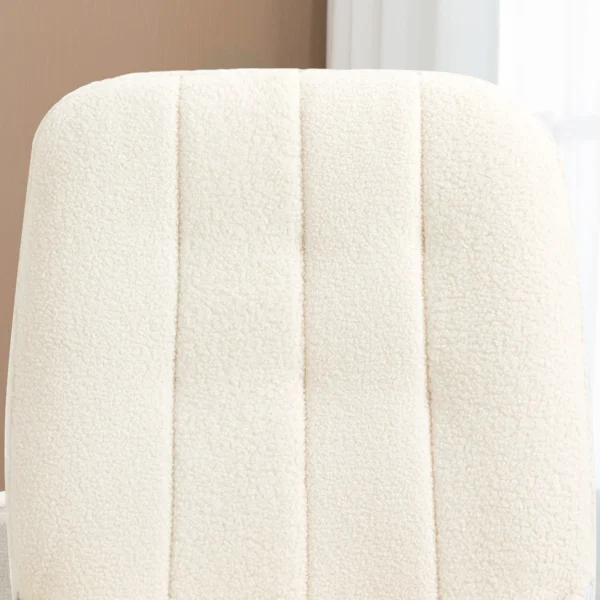 Schommelstoel comfortabele schommelstoel met sherpa vlies voor slaapkamer & kinderkamer tot 150 kg 63x95x97 cm 8