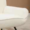Schommelstoel comfortabele schommelstoel met sherpa vlies voor slaapkamer & kinderkamer tot 150 kg 63x95x97 cm 9