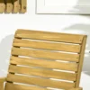 Schommelstoel met armleuning, tuinstoel relaxstoel voor balkon & terras, belastbaar tot 130 kg, lichtbruin sparrenhout 10