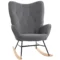 Schommelstoel met stalen frame, gestoffeerde lounge stoel, fluweelachtig polyester, comfortabele zitplaats voor woonkamer 1