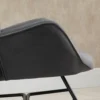 Schommelstoel met stalen frame, gestoffeerde lounge stoel, fluweelachtig polyester, comfortabele zitplaats voor woonkamer 10
