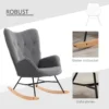 Schommelstoel met stalen frame, gestoffeerde lounge stoel, fluweelachtig polyester, comfortabele zitplaats voor woonkamer 5