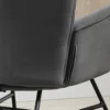Schommelstoel met stalen frame, gestoffeerde lounge stoel, fluweelachtig polyester, comfortabele zitplaats voor woonkamer 9