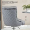 Set van 2 barkrukken draaistoelen met voetensteun, in hoogte verstelbare woonkamerstoelen met fluweel look, voor bartafel, keuken, lichtgrijs, 46 x 55 x 102 123 cm 6