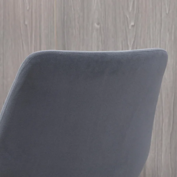 Set van 2 eetkamerstoelen keukenstoel gestoffeerde stoel met rugleuning, zitting bekleed met fluweel, voor woonkamer, in retro ontwerp, stalen poten, grijs 50 x 61 x 79 cm 10